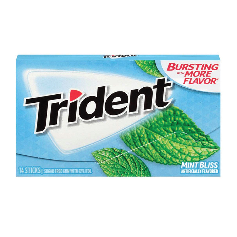 Trident Mint Bliss Flavor Sugar Free Gum, 14 Ct